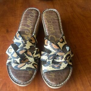 Sam Edelman Slip-on Leopard Sandals